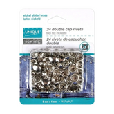 UNIQUE SEWING Double Cap Rivets - 8mm x 4mm 5/16" x 3/16" - 24 pcs